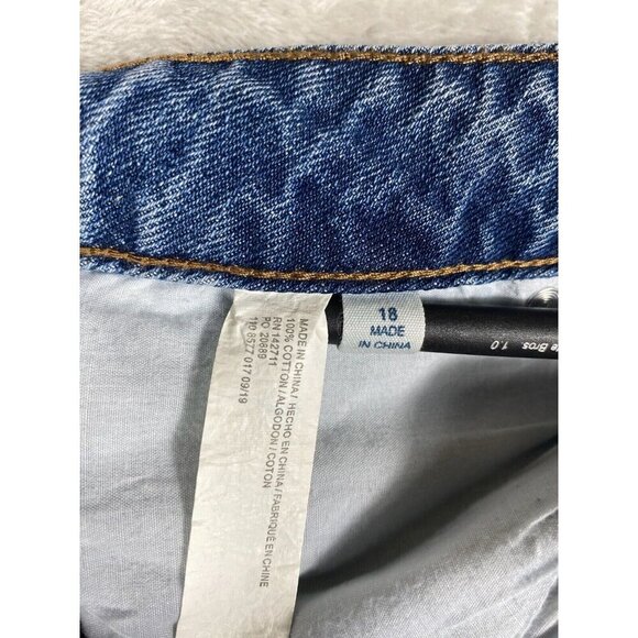 ELOQUII Denim Distressed Relaxed Ankle Length Jeans Women’s Sz 18W - Picture 5 of 14